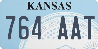 KS license plate 764AAT
