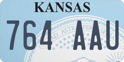 KS license plate 764AAU