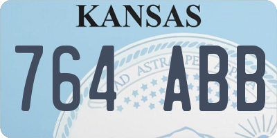 KS license plate 764ABB