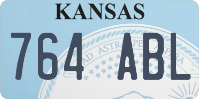 KS license plate 764ABL