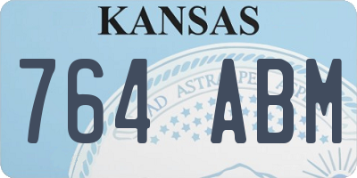 KS license plate 764ABM