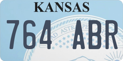KS license plate 764ABR