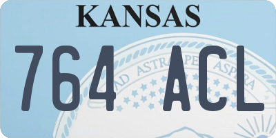 KS license plate 764ACL