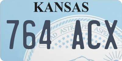 KS license plate 764ACX