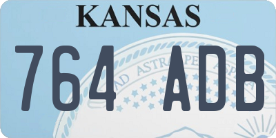 KS license plate 764ADB