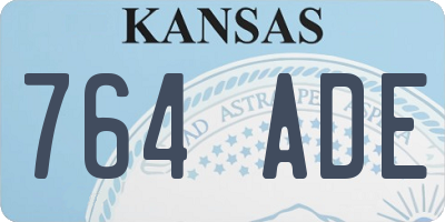 KS license plate 764ADE