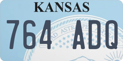 KS license plate 764ADQ