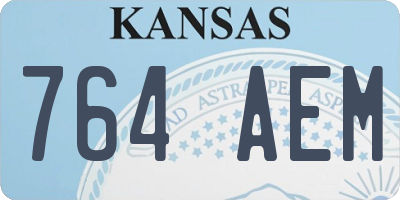 KS license plate 764AEM