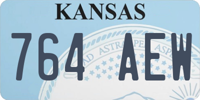 KS license plate 764AEW