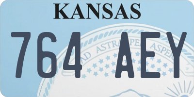 KS license plate 764AEY