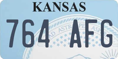 KS license plate 764AFG