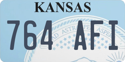 KS license plate 764AFI