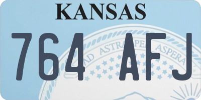 KS license plate 764AFJ