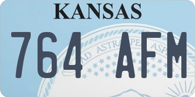 KS license plate 764AFM
