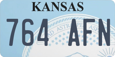 KS license plate 764AFN
