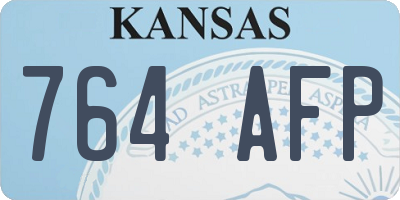 KS license plate 764AFP