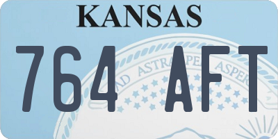 KS license plate 764AFT