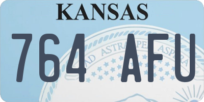 KS license plate 764AFU
