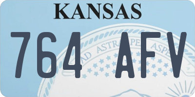 KS license plate 764AFV