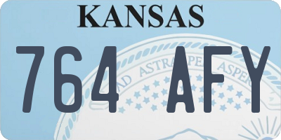 KS license plate 764AFY