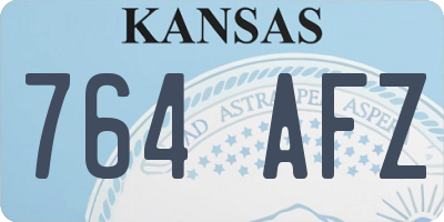 KS license plate 764AFZ