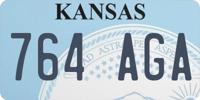 KS license plate 764AGA