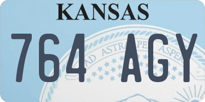 KS license plate 764AGY