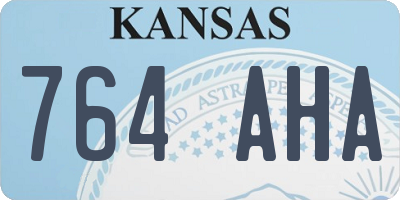 KS license plate 764AHA