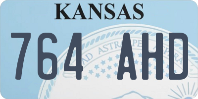 KS license plate 764AHD