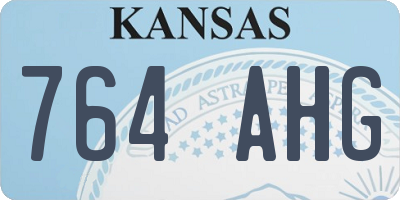 KS license plate 764AHG