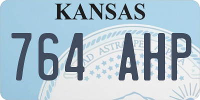 KS license plate 764AHP