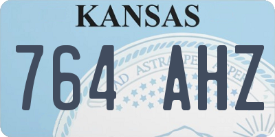 KS license plate 764AHZ