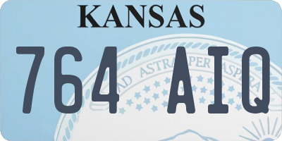 KS license plate 764AIQ