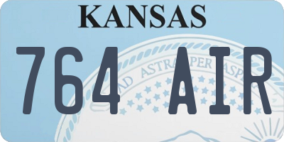 KS license plate 764AIR