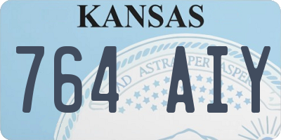 KS license plate 764AIY
