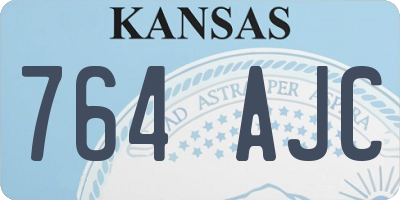 KS license plate 764AJC