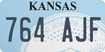 KS license plate 764AJF