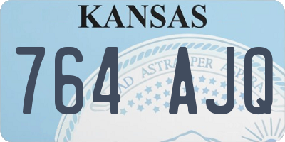 KS license plate 764AJQ