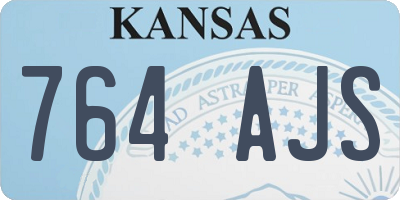 KS license plate 764AJS