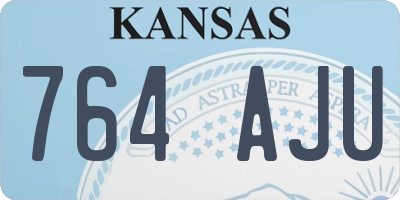 KS license plate 764AJU