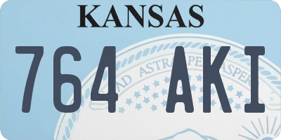 KS license plate 764AKI
