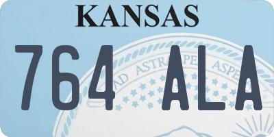 KS license plate 764ALA