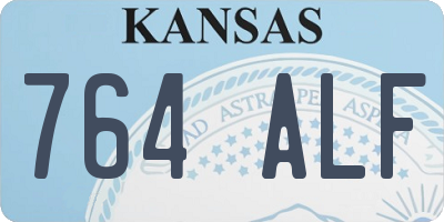 KS license plate 764ALF