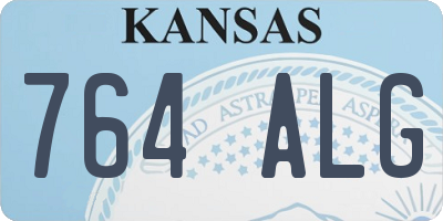 KS license plate 764ALG