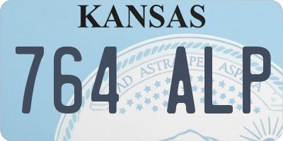 KS license plate 764ALP