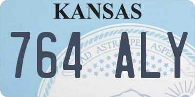 KS license plate 764ALY
