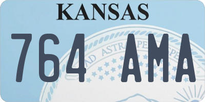 KS license plate 764AMA
