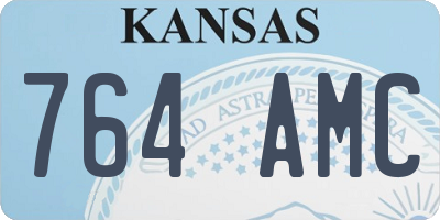 KS license plate 764AMC