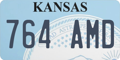 KS license plate 764AMD