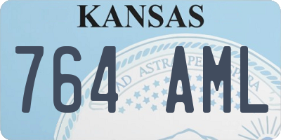 KS license plate 764AML